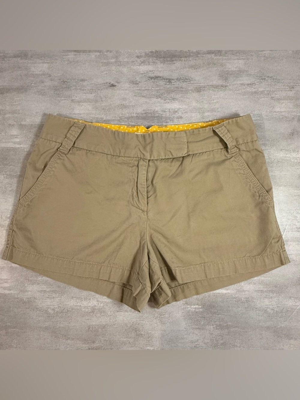 J.Crew Chino Classic Twill Khaki Shorts Womens Size 8 Tan
